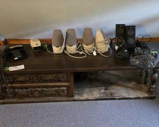 Vintage Wood Coffee Table (project); Speakers; Electric Pencil Sharpener and more!