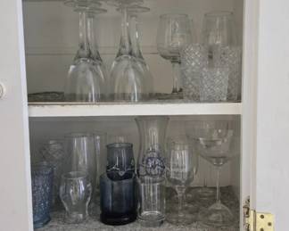 Assorted Glass Drinkware; Salt & Pepper Shakers; and more.