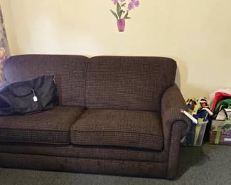 Brown Sofa and Carry-All Bags and Totes