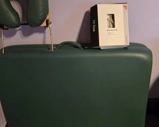 Massage Table and Supplies.