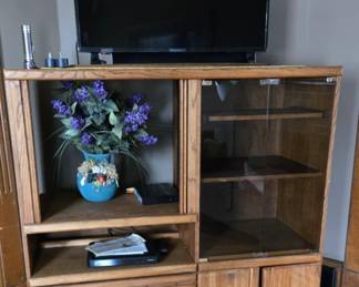 Entertainment unit including Insignia LED TV with Remote