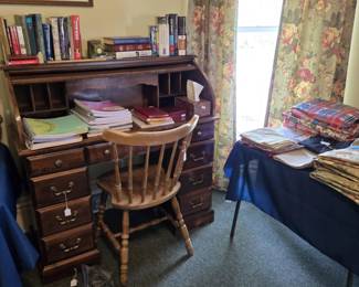 Roll-Top Desk; Maple Chair; Office Supplies; Books & Resources; Linens and more!