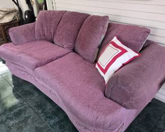Purple Sofa by Art Van; Decorative Pillows and much more.