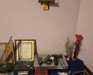 Assorted Electronics; Kothab 2.4G Wireless Controller Gamepad/GamestickWall, VHS & DVD Player with Remotes; Wall Decor and more!