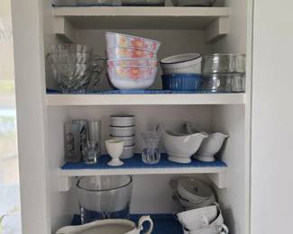 Kitchen & Dining Supplies; Gravy Boat; Tea cups; Assorted Glass Mixing Bowls; Gravy Servers; Custard Cups, etc. and so much more!