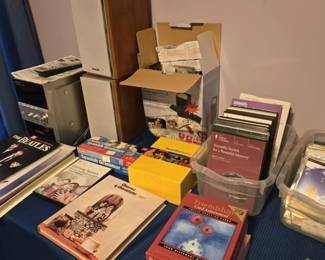 Radio/CD Player with Speakers; Foreign Language Series; Misc. Office Supplies