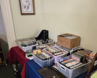 DVD's, CDs, VHS, Cassettes and more!