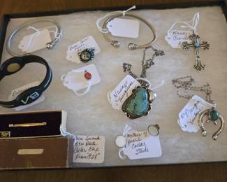 Sterling Jewelry including Navajo Indian inspired pieces