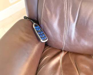 Leather & vinyl matching recliners