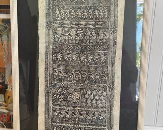 pen & ink, Mexico, on bark paper