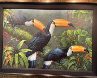 toucan original -- large, statement art.