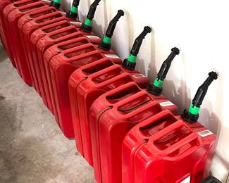 I think I counted 15 metal gas cans! Their great! Clean, almost never used!