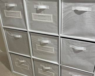 Sale has 4 of these storage wall units with slide out upholstered drawers,?9 drawers each! Great shape and very handy!