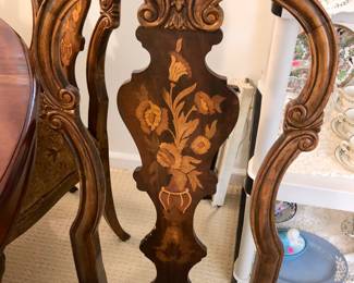 Detail of inlaid chair
