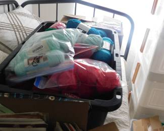 Tubs and Bags of yarn
