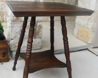 Antique Bobbin Leg Side Table