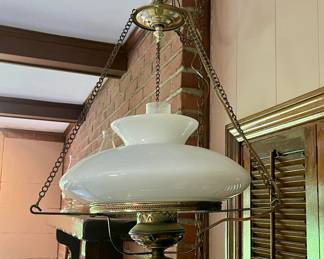 Vintage Hanging Hurricane Lamp