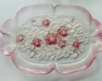 Vintage Mikasa Crystal Rosella Platter