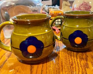 Floral Clay Mugs
