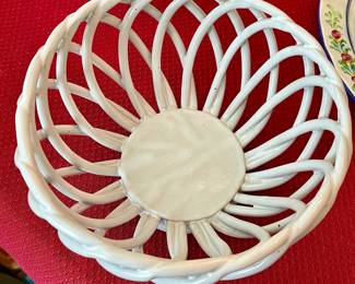 Ceramic Woven Bread Bowl