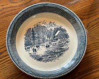 Currier and Ives Pie Dish