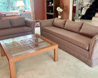 Loveseat, Sofa, and Coffee Table