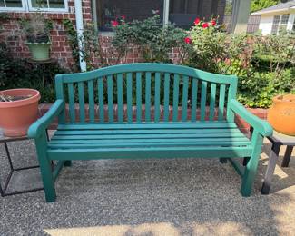 Green Outdoor Bench