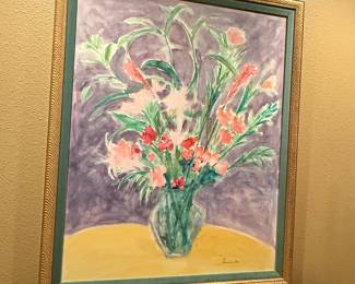 Floral Framed Artwork by Margaret Tarrance