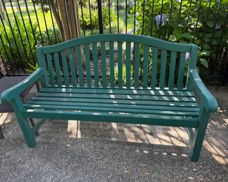 Green Outdoor Bench
