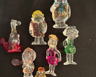 VINTAGE IMPERIAL FLINTSTONES ACRYLIC LUCITE FIGURINES