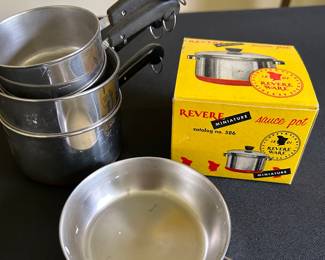 CHILDS SET OF REVERE PANS