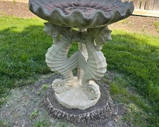 Seahorse Bird Bath