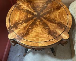 Beautiful Weiman Heirloom Quality Round End Table w/ Drawer #213-3614