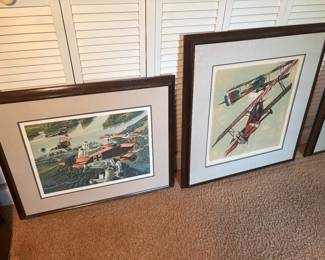 Colorized lithographs by Mervin Allen Corning