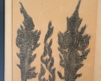 Asian print - framed