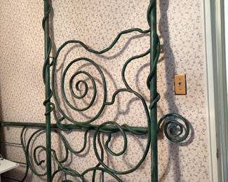 Metal - Green swirling Twin headboards - set of 2 available
