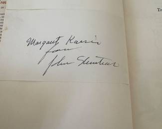 Autographed copy of Travels with Charley by John Steinbeck