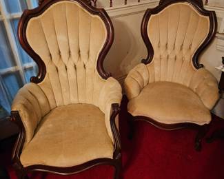 matching Victorian chairs