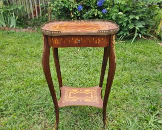 Marquetry side table