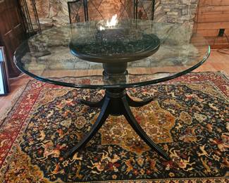 Jaclyn Smith by Largo Carved Black Glasstop Table
Diameter 4ft Height 29.5
$300