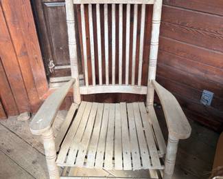 Large raw wood rocker
$40