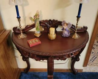 Console Table with Swan Accents