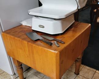 100 Year Old Butcher Block from the Country Grocery Store