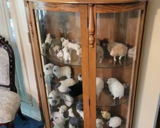 Curio Cabinet and a Collection of Sheep