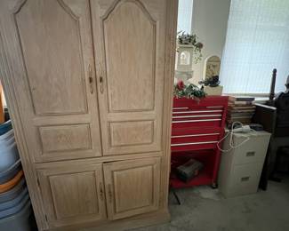Armoire, tool chest, file cabinet, bed frames