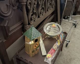 Bed frames, vintage coffee table