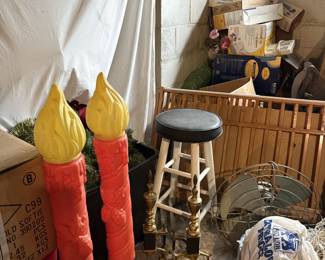 Vintage fan, Christmas decorations