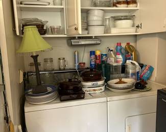 Washer, dryer, kitchen ware