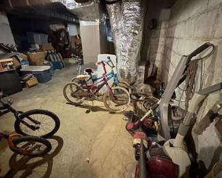 Bicycles weed eaters, vacuum cleaners