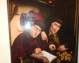 "The Tax Collectors" by Marinus van Reymerswaele (Dutch)
